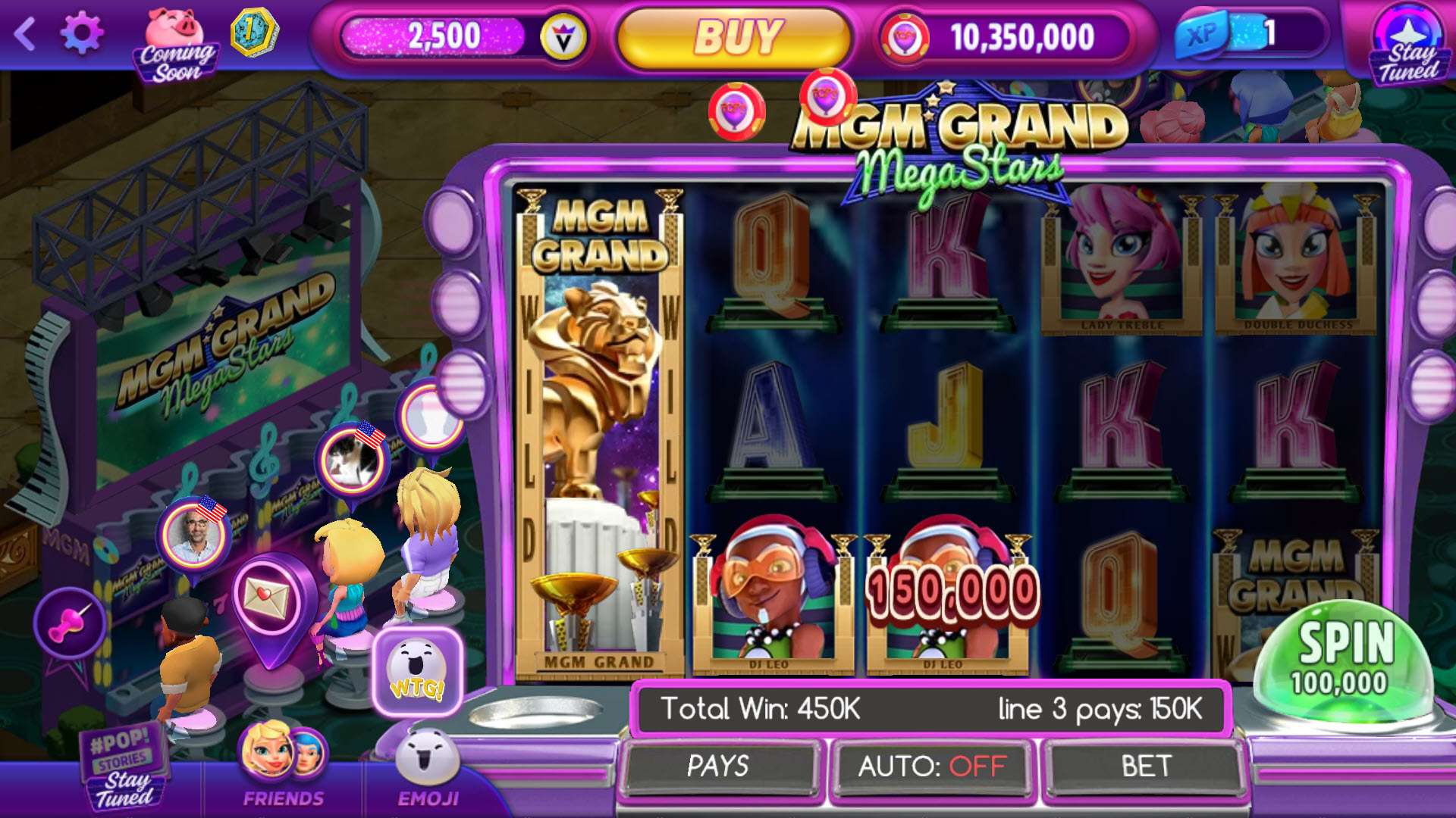MGM Grand in POP! Slots ™- Free Vegas Casino Slot Machine Games