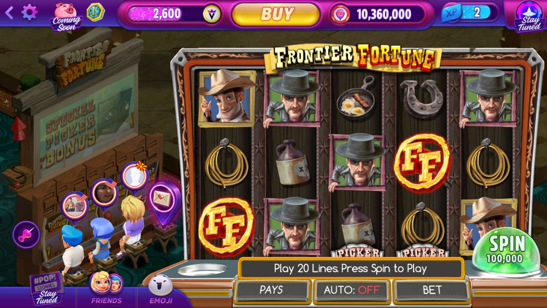 Frontier Fortune in POP! Slots ™- Free Vegas Casino Slot Machine Games